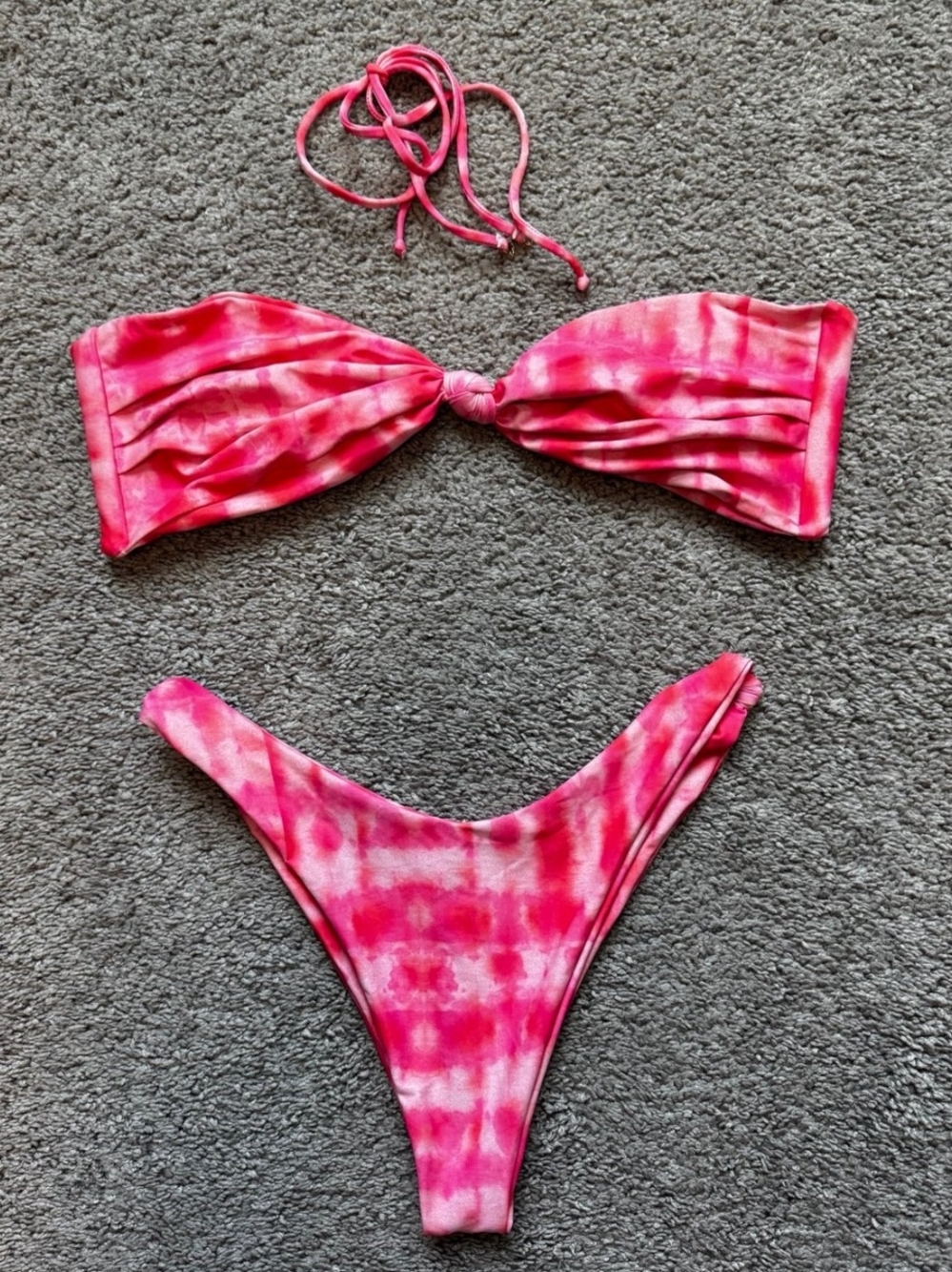 SKATIE Two-Piece Swimsuit Set - Bandeau Top & High-Cut Bottoms